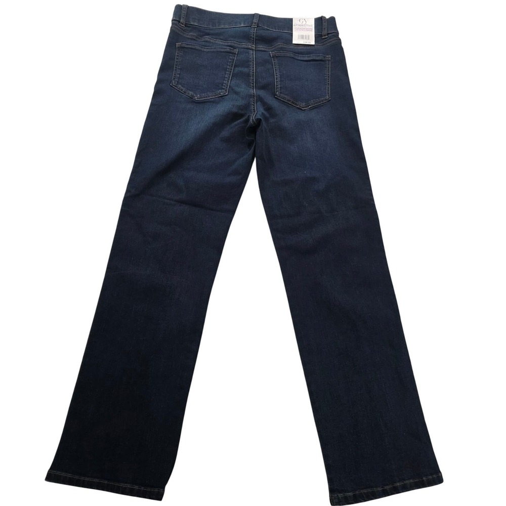 NWT Gloria Vanderbilt Shape Effect Pull On Straight Jeans Women 10S Dark Wash - Picture 5 of 16